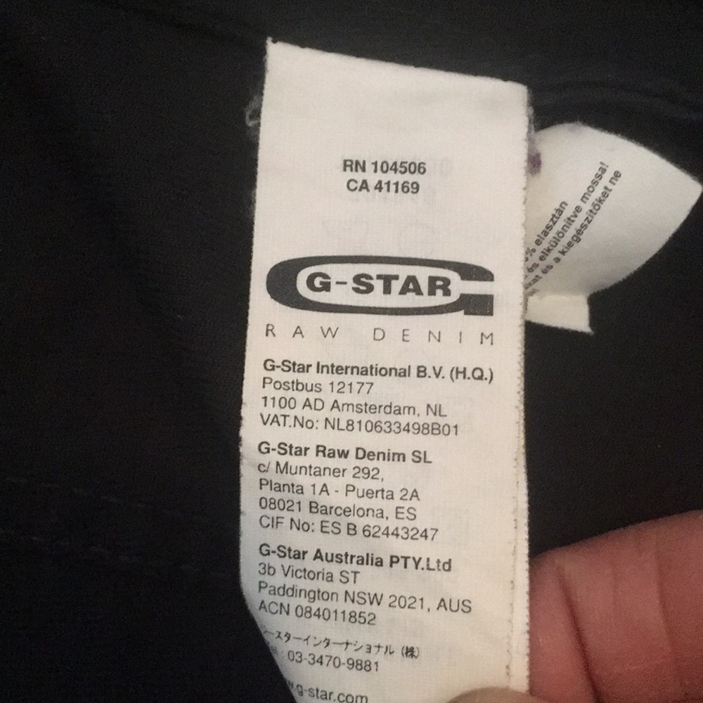 G-STAR ORIGINALS RAW DENIM BLACK LADIES JACKET - Size Small - Picture 13 of 17